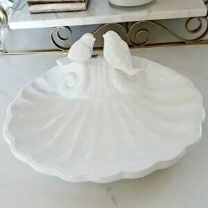 NEW! SHABBY CHIC CATCH ALL BOWL BIRD BATH DECOR